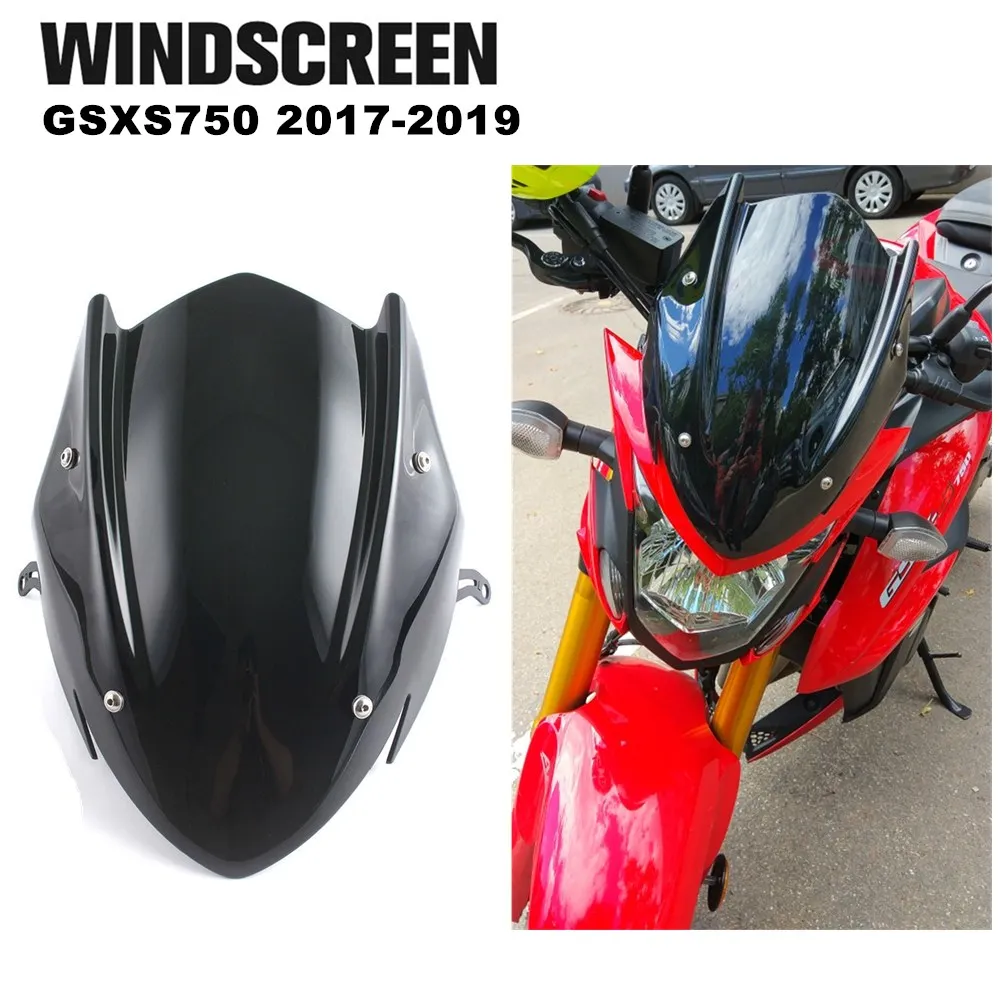 Мотоцикл ветер экран лобовое стекло щит экран с кронштейном для Suzuki GSXS750 GSX-S750 GSX-S GSXS 750 черный