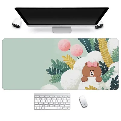 

Japanese and Korean super large mouse pad cute girl pink office thick desk mat girl cartoon cute fresh art computer keyboard mat