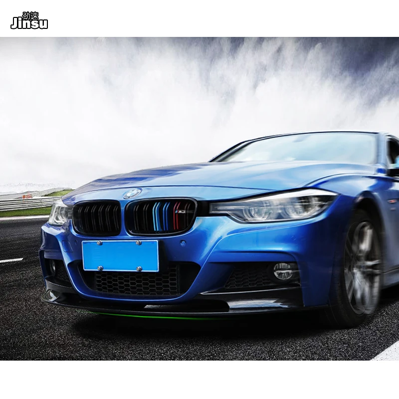 Глянцевый черный ABS передний бампер для губ BMW F30 3 серии M Стиль 2013 2018 подходит