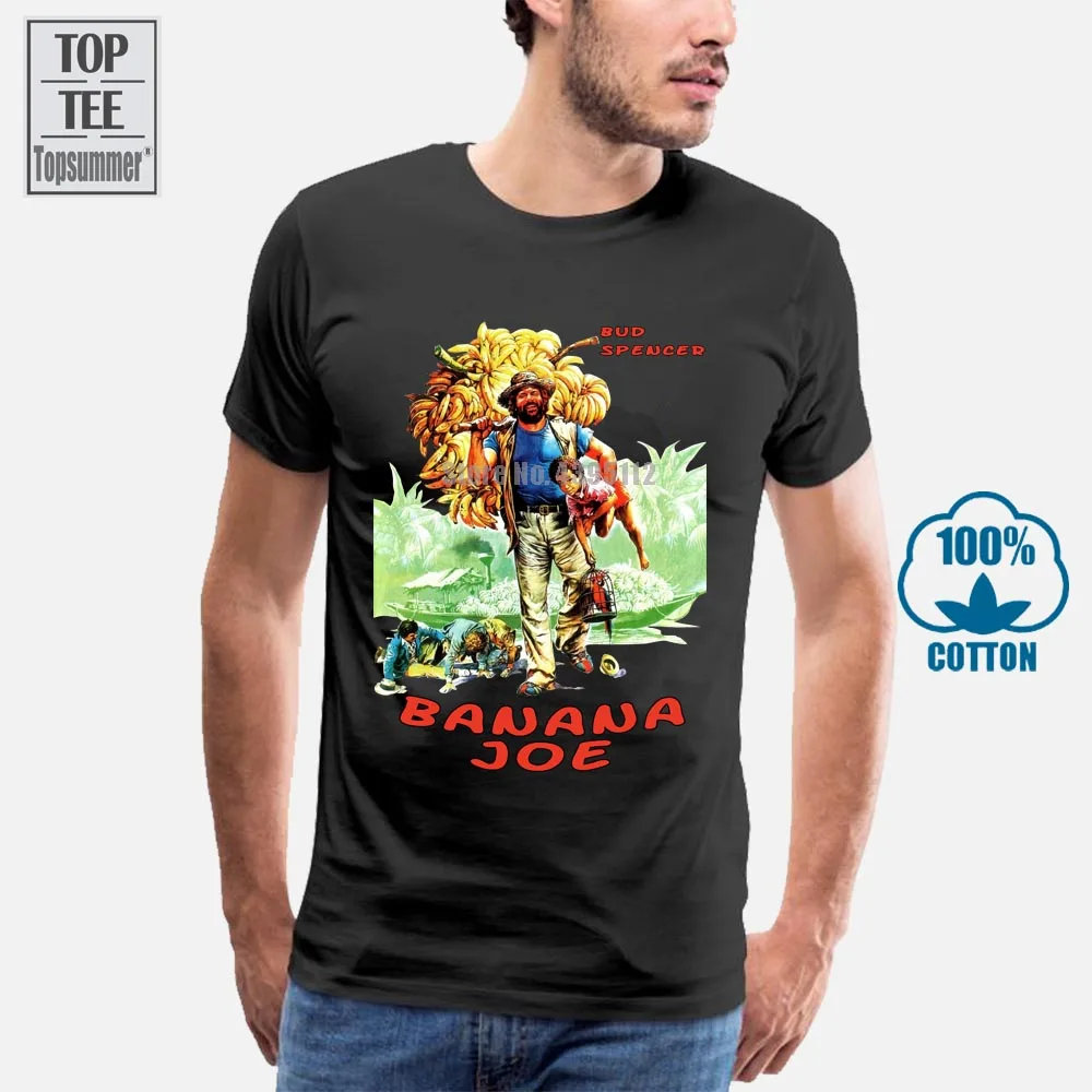 

T Shirt Uomo Happiness Regalo Estate 2016 Divertente Banana Joe Bud Spencer 2018 Short Sleeve Cotton T Shirts Man Clothing