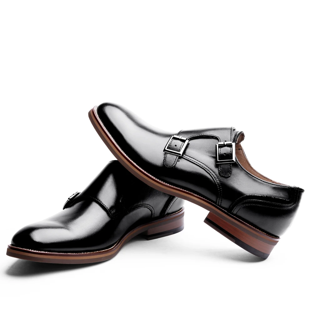 Туфли Monk Shoes мужские из натуральной кожи брендовые Роскошные туфли-оксфорды для