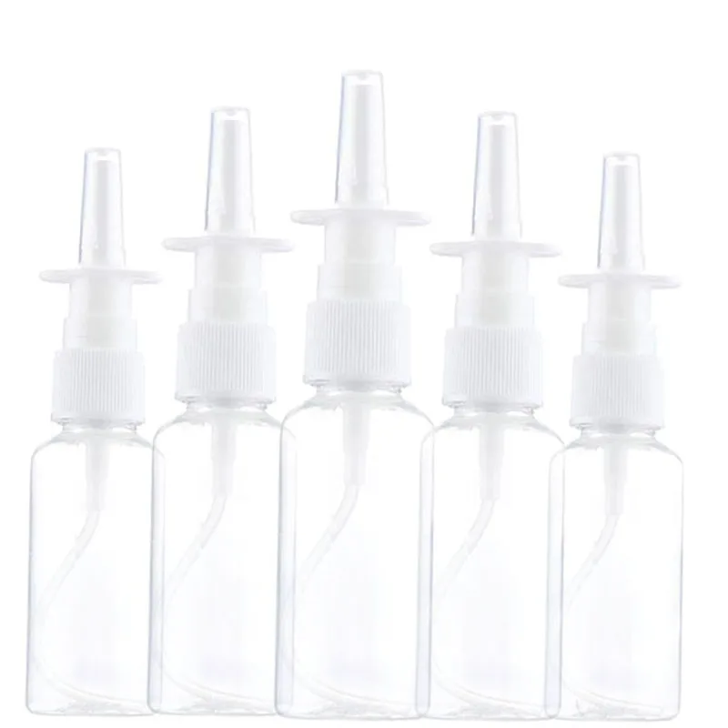 

2Pcs 10ml/20ml/30ml White Empty Plastic Nasal Spray Bottles Pump Sprayer Mist Nose Spray Refillable Bottling Packaging