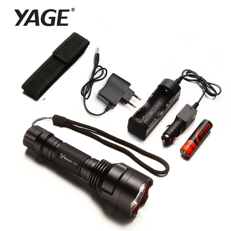 YAGE CREE XP-E Тактический 300 М-500 М cree led Фонарик cree LED Фонарик Факел свет для 1 xRechargeable 18650 lanterna