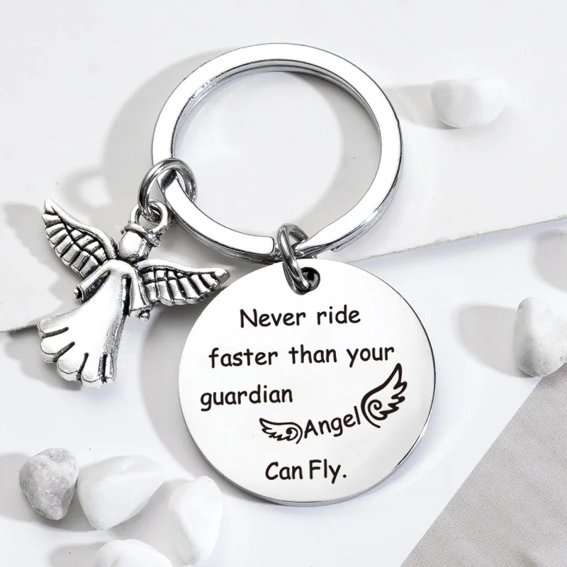 

European and American DIY Accessories Guardian Angel Lover Couple Guardian Angel Safe Driving Pendant Key Chain Bag Ornament