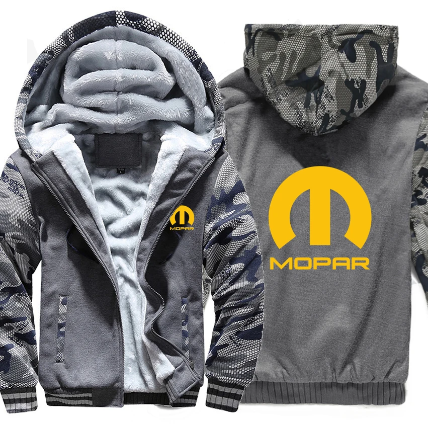 Mopar Hoodies Winter Camouflage Sleeve Jacket Men Wool Liner Fleece Sweatshirts | Мужская одежда