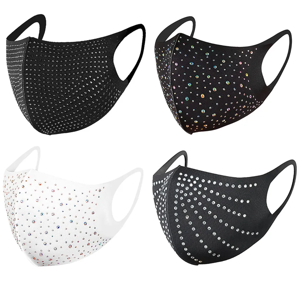 Многоразовая моющаяся маска для маскарада с блестящими кристаллами Ювелирное