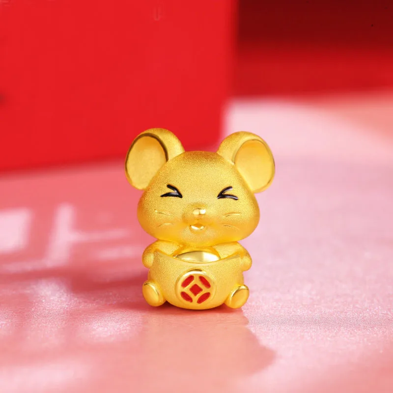 Arrival 24K Yellow Gold Bracelet 3D 999 Chinese Zodiac Mouse 1g | Украшения и аксессуары