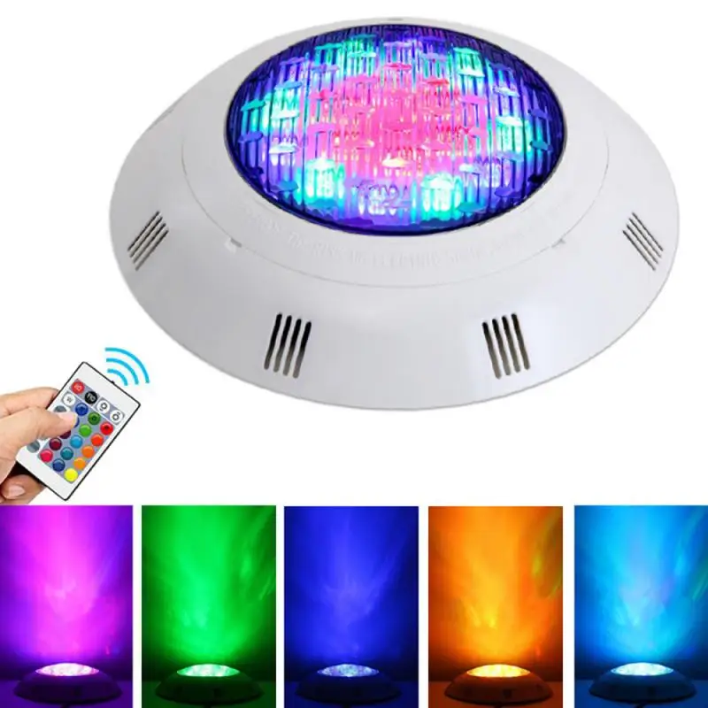 

Подводный светильник RGB для бассейна, Водонепроницаемая беспроводная ЛАМПА IP68 с пультом дистанционного управления, подводный окружающий с...