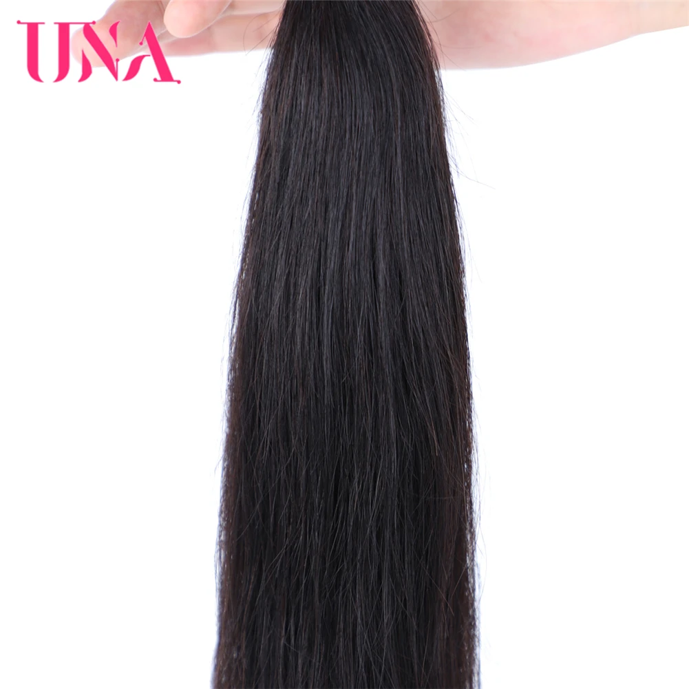 UNA индийские пучки волос 3 шт. в упаковке прямые волосы Remy натуральный пучок