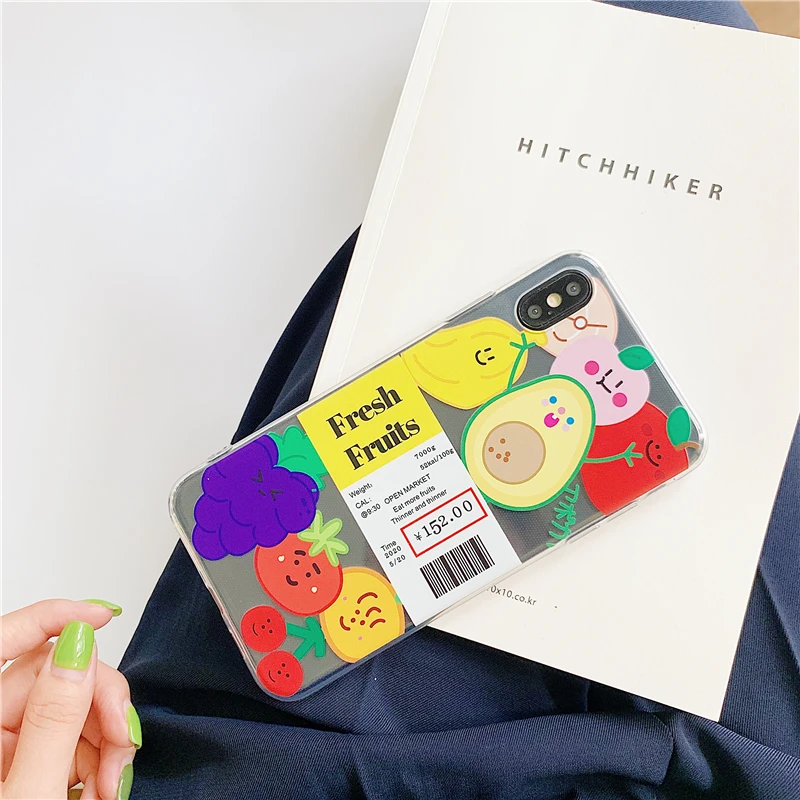 3CPizai забавные цветные чехлы для телефонов с фруктовым дизайном iPhone XS MAX XR X 7 8 6S Plus