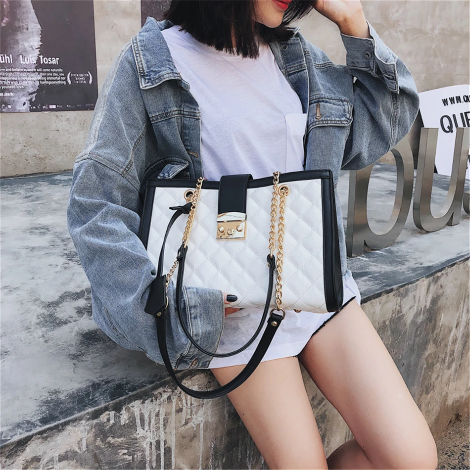 Трендовая модная женская сумка на руку с цепочкой Высококачественная мягкая