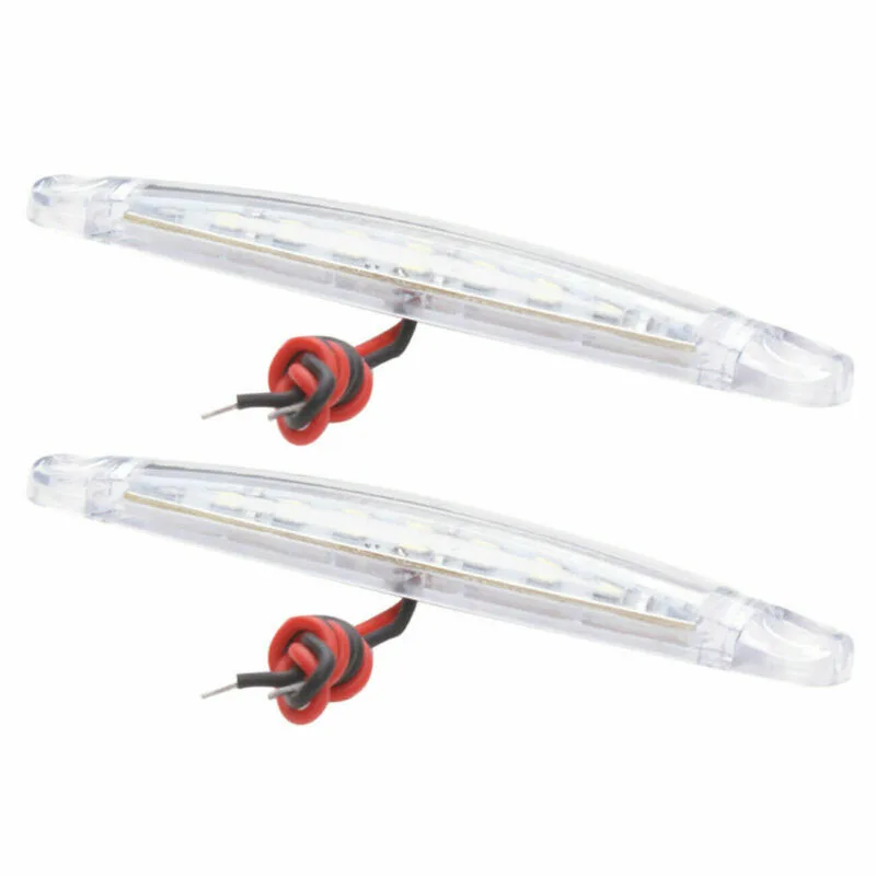 10pcs White 9 LED Car Side Lights Marker Tail Turn Signal Lamp Waterproof Indicator Trailer Truck Light System | Автомобили и