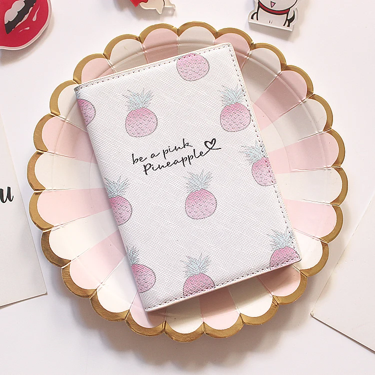 Новый фруктовый узор набор для паспорта простой мультяшный Держатель сумка