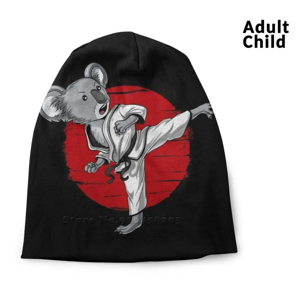 Коала медведь карате вязаная женская шапка в стиле хип хоп коала забавная для