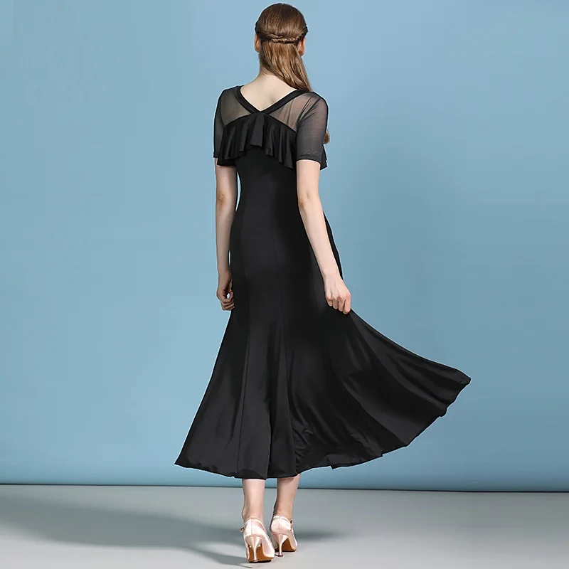 Дешевое платье для бальной комнаты стандартное женское бальных танцев фламенко