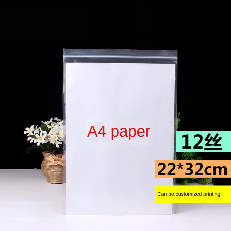 Мешок с молнией яркого цвета 12 большой Шелковый Пластик сумка 22X32cm A4 Бумага