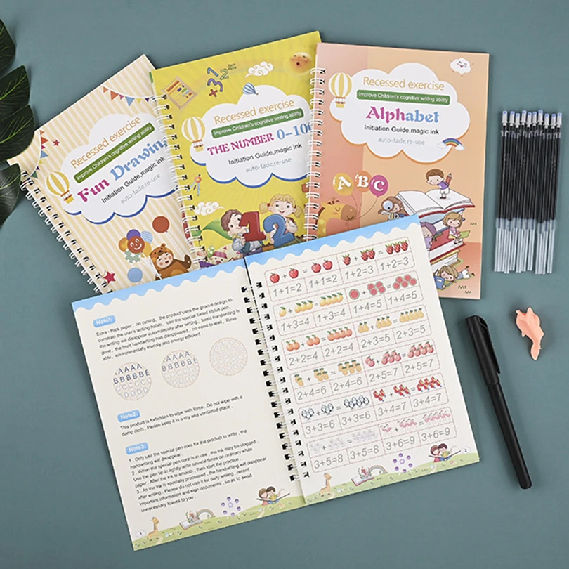 

LOLO Reusable Writing Paste Calligraphy Handwriting Copybook For Children's Book English Calligraphic Letter Practice Toy