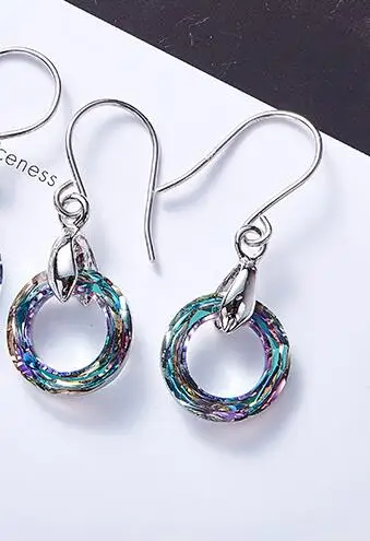 

YGU17 925 Silver Zircon Earrings Simple Zircon Lady's Earrings Wedding Gift