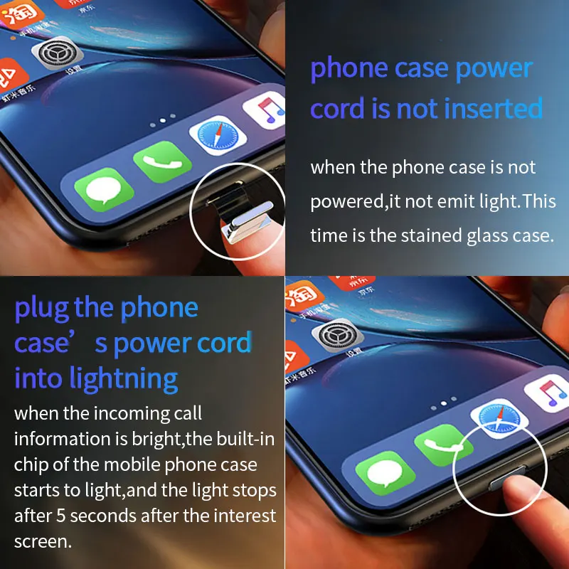 X-it Smart LED Glowing Phone Case For Apple iPhone X XS XR MAX 6 6S 7 8 Plus Cases Back Cover Cute Dogs Animal Funda | Мобильные