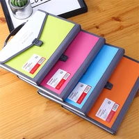 13 pockets expanding file folder plastic portfolio accordion file organizer with handle portable a4 size file box large capacity