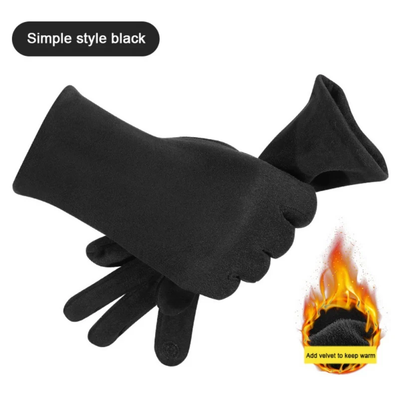 

Зимние перчатки для сенсорных экранов теплые замшевые зимние сапоги теплая ветрозащитная рукавица крой, подходит для ежедневного Применен...