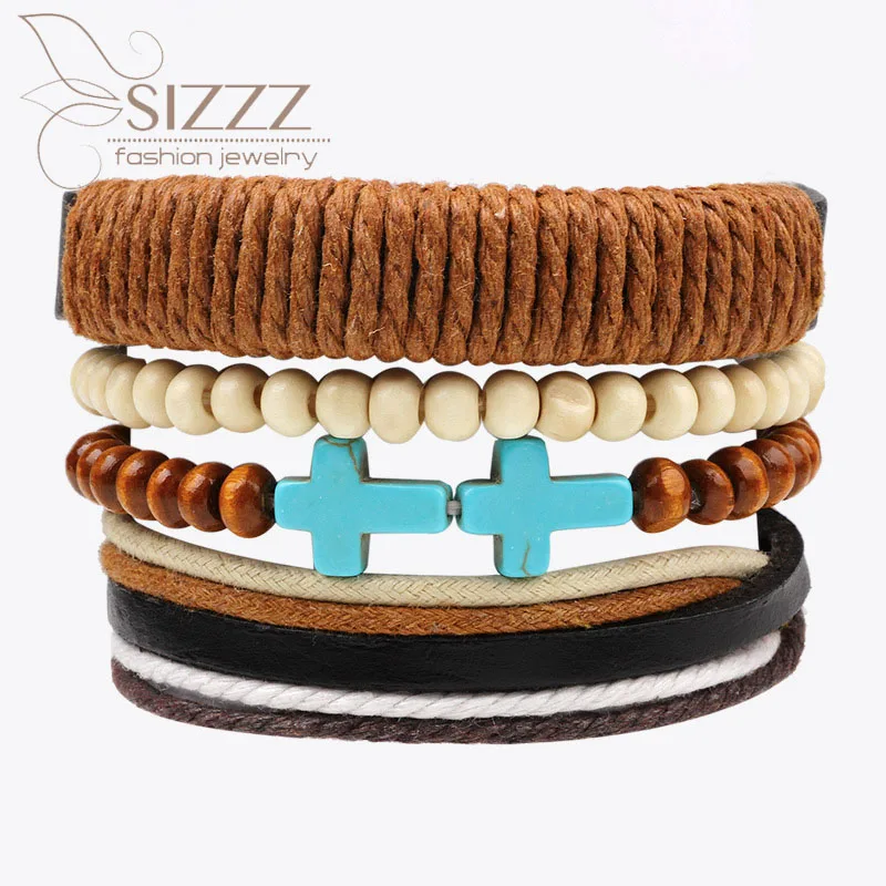 Новинка 2019 кожаный браслет ручной работы в европейском и американском стиле с