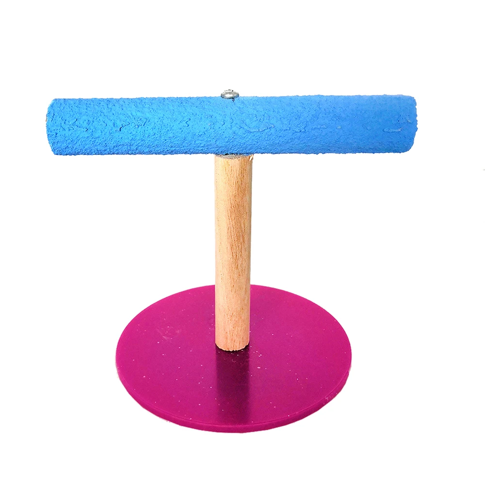 1 шт. матовая деревянная подставка для попугая поддержка забавного стоячий