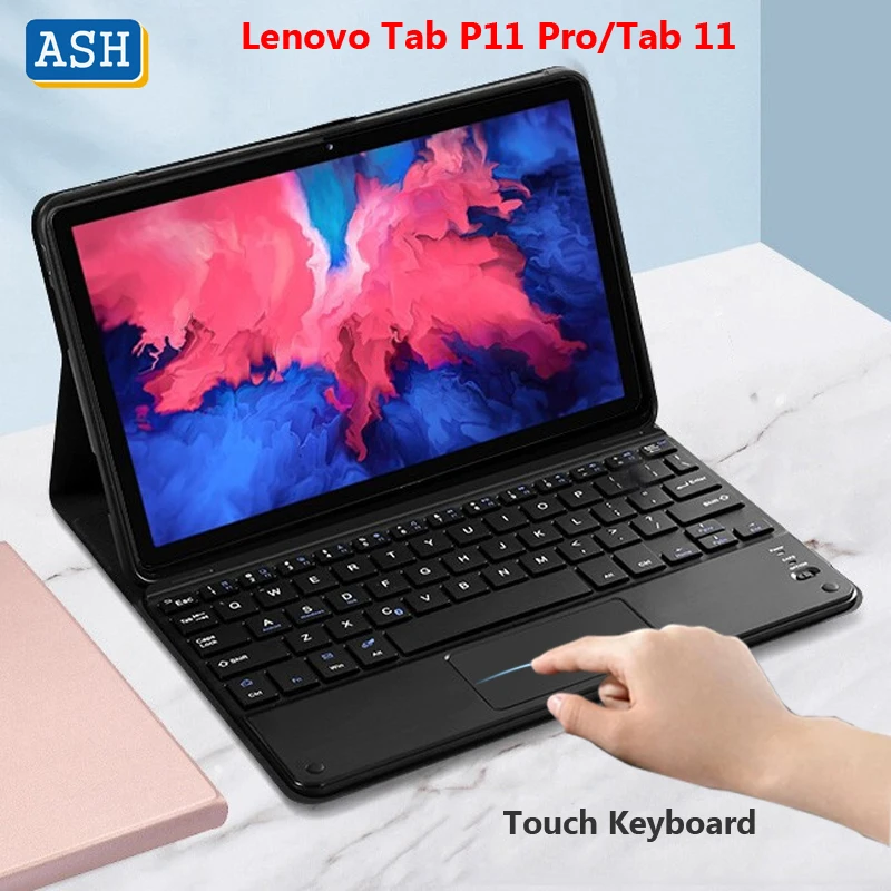 

ASH For Lenovo Tab P11 Pro 11.5" P11 11" Touchpad Bluetooth Keyboard Case Tab-J606F Tab-XJ706F Slim Leather Folio Smart Cover