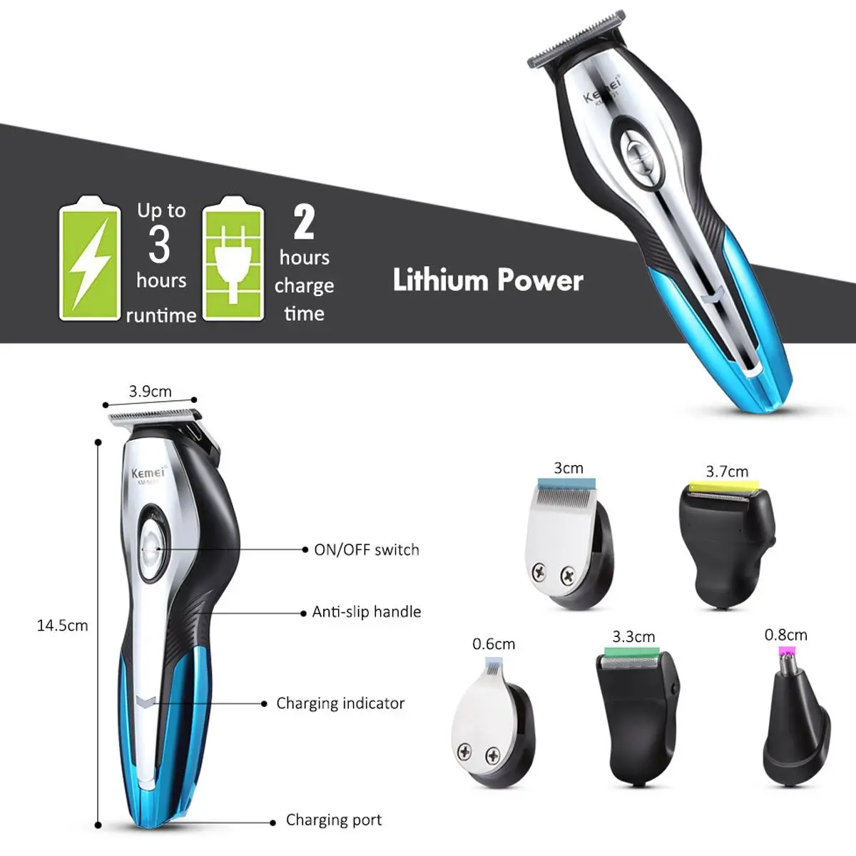

11 in 1 Electric Hair Trimmers Rechargeable Hair Clipper Electric Shaver Beard Trimmer Men Shaving Machine Cutting Nose Trimmer