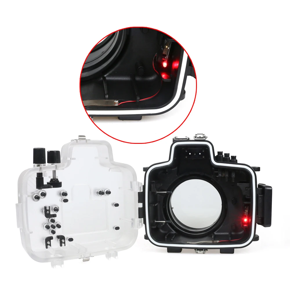 للبيع كاميرا مثبت مضاد للماء الحال بالنسبة لكانون EOS 750D تحت الماء 40m فوتوجرافي ملحقات الكاميرا الغوص كتيمة واقية