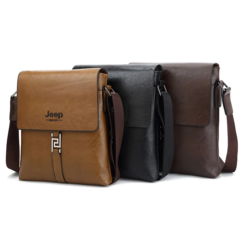 

PosBuy Fashion Men Handbag Small PU Leather Satchel Shoulder Bags Male Crossbody Bag Vintage Business Black Messenger Bolsas New