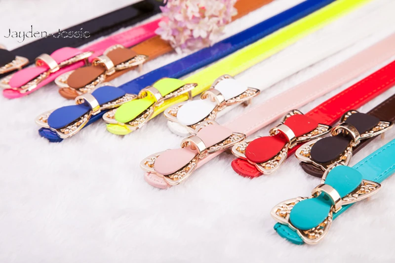 Горячая Распродажа модные пряжки для девочек яркие цвета стразы бант на поясе