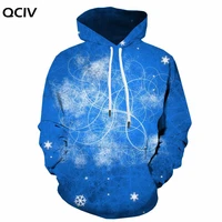 qciv christmas sweatshirts men snowflake hooded casual abstract hoody anime graphics 3d printed long sleeve funny casual pocket