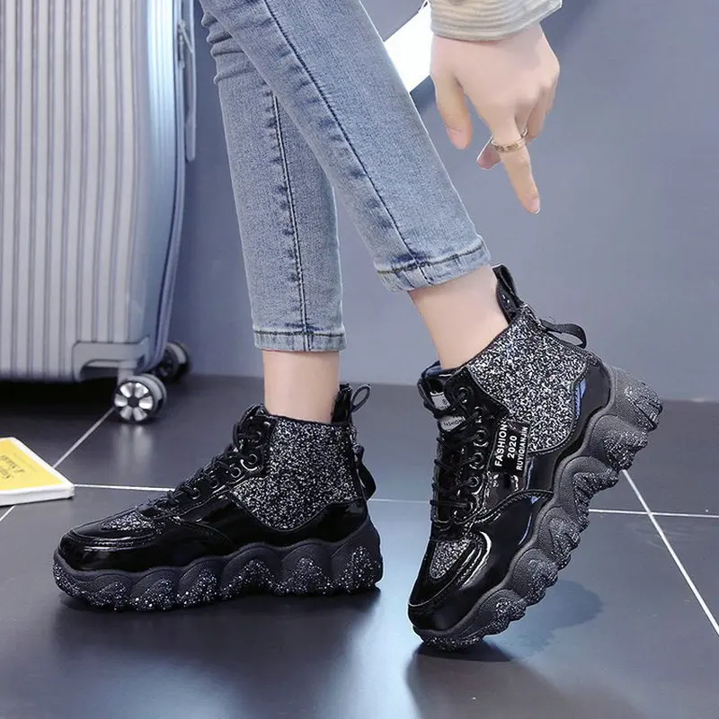 

Female/ Women Chunky Sneakers Fashion Platform Sneakers Ladies Brand Designer thick Sole Sneakers Casual Shoes A62-21 CBJD