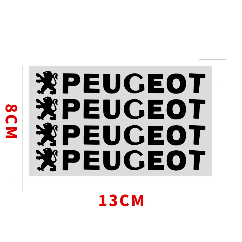 4 шт. высококачественные декоративные наклейки на автомобильные ручки для Peugeot 308