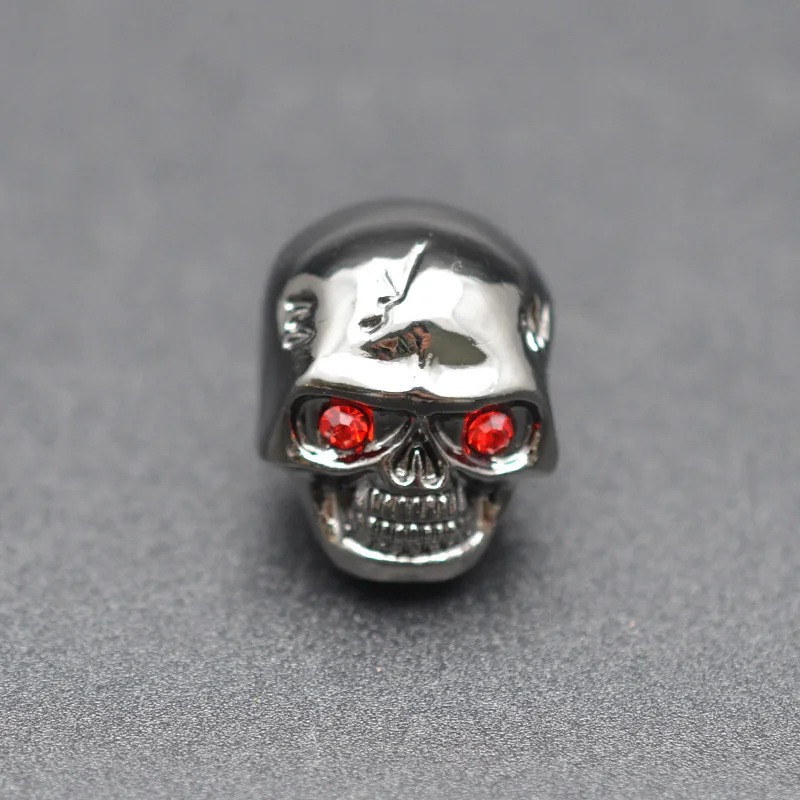 Блестящие металлические череп голова Управление ручки для Электрогитары горшки