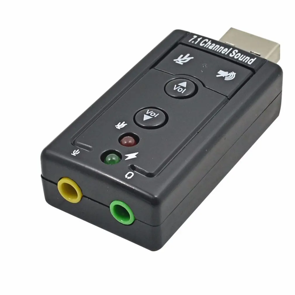 7 1 Внешняя USB звуковая карта к разъему 3 5 мм аудио адаптер для наушников