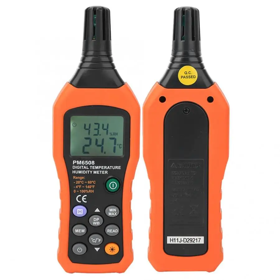 Цифровой термометр PEAKMETER PM6508 измеритель влажности и температуры гигрометр