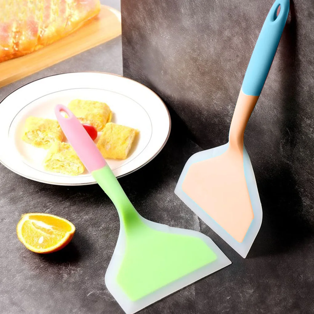 

Silicone Kitchen ware Cooking Utensils Spatula Beef Meat Egg Kitchen Scraper Wide Pizza Cooking Tools Shovel Non-stick