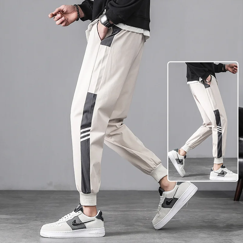 

new men's casual Cargo pants Leggings fashion trend men's sports overalls spring and autumn loose Leggings Korean sports pants