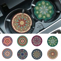 new 2pcs car coasters ceramic stone absorbent car cup holders car cup mat car accessories decorations wholesale quick delivery
