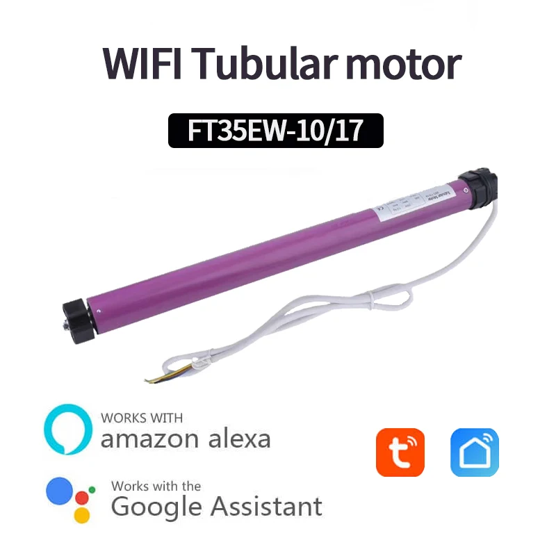 

Tuya smart life wifi Tubular Motor 220V Motorized Rolling Blinds biulted -in receiver smart home work with alexa,googlehome