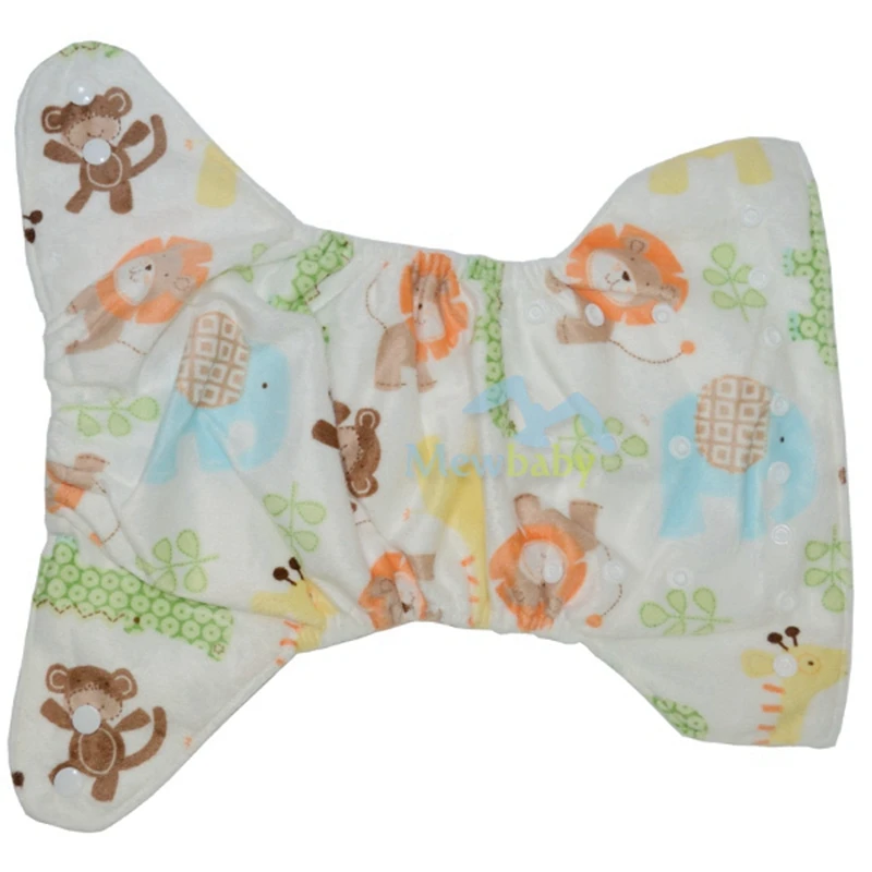 Один размер подходит для всех водонепроницаемых подгузников Minky Cloth PUL детских