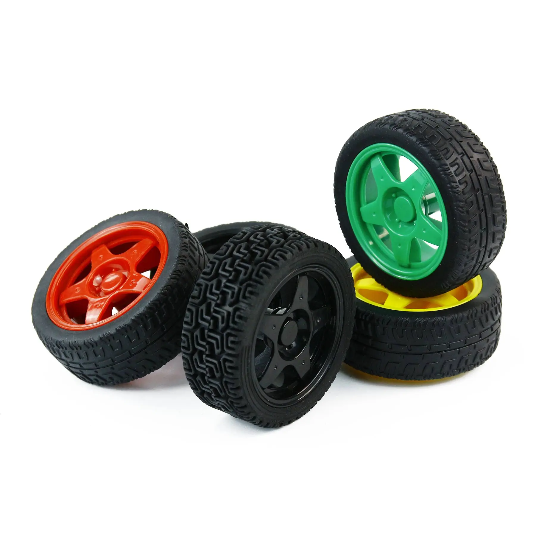 

Yahboom 65mm Rubber Wheel Tire Compatible with TT Motor for Smart Car