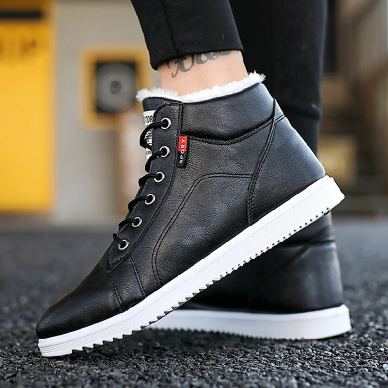 

Men's boots 2020 winter new men's casual high-top cotton shoes male student shoes waterproof non-slip warm snow boots men's shoe