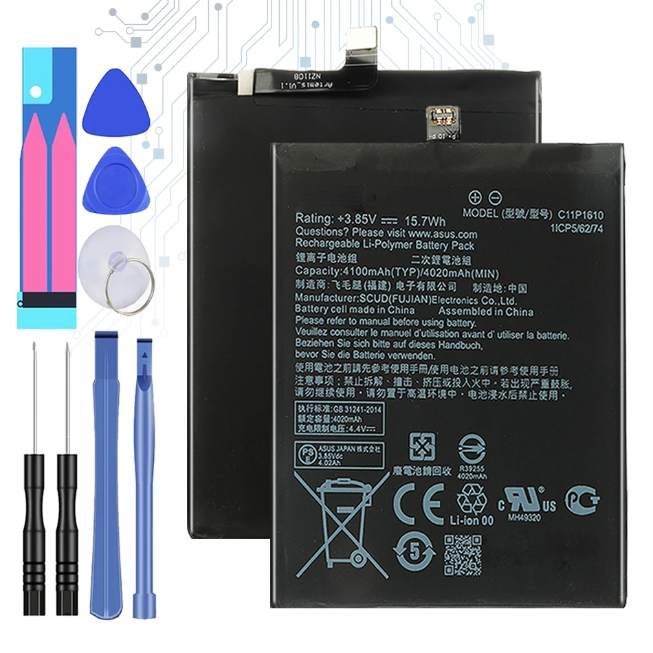 Сменный аккумулятор C11P1610 4100 мАч для ASUS Zenfone 4 Max 4Max Pegasus 4A ZB500TL X00KD 5 0 дюйма Zenfone4 ZB