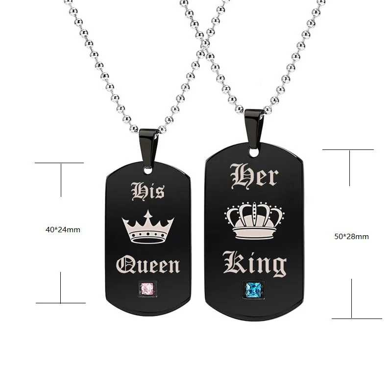 New Romantic Her King His Queen Beast Beauty Letter Couple Bracelets Stainless Steel for Women Men Jewelry Lover Gifts | Украшения и