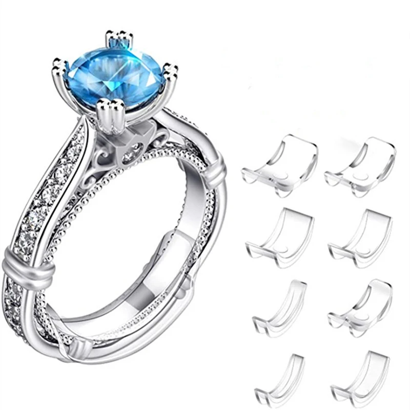 

8 Sizes Invisible Ring Size Adjuster for Loose Rings Ring Adjuster Fit Any Rings, Assorted Sizes of Ring Sizer