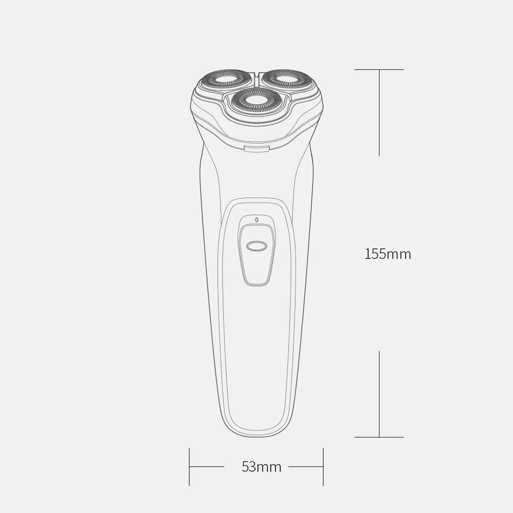 Xiaomi Enchen, 3D электробритва с черным камнем для мужчин, защита от блокировки, моющиеся перезаряжаемые бритвы, перезаряжаемая Гибкая бритва