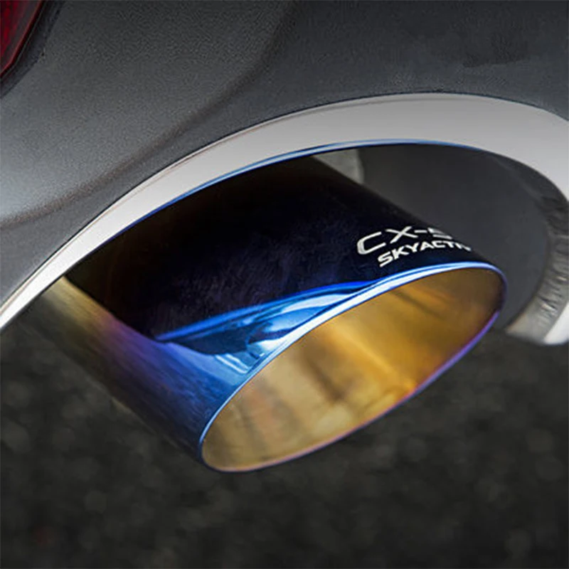 2 шт. Наконечник выхлопной трубы из нержавеющей стали для CX5 CX 5 Mazda CX-5 KF 2018 2019 2012 2013 2014 2015 2016 2017.